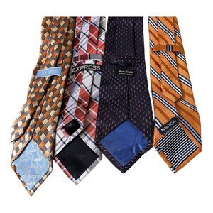 Belisi Express Charles Hills Nautica Orange Theme Men’s Neckties 4 Silk Ties